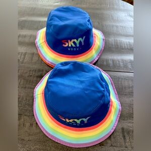 Sky Blue and Red Rainbow Bucket Hat/X2